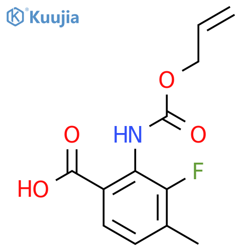3-fluoro-4-methyl-2-{(prop-2-en-1-yloxy)carbonylamino}benzoic acid structure