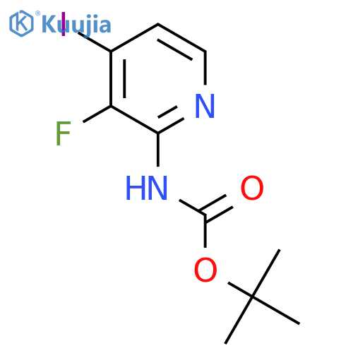 tert-butyl N-(3-fluoro-4-iodopyridin-2-yl)carbamate structure