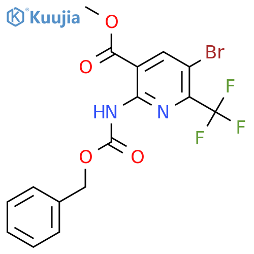 Methyl 2-{[(benzyloxy)carbonyl]amino}-5-bromo-6-(trifluoromethyl)pyridine-3-carboxylate structure