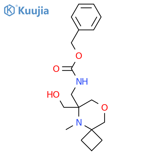 benzyl N-{6-(hydroxymethyl)-5-methyl-8-oxa-5-azaspiro3.5nonan-6-ylmethyl}carbamate structure