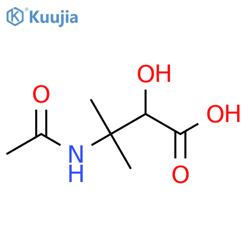 3-Acetamido-2-hydroxy-3-methylbutanoic acid structure