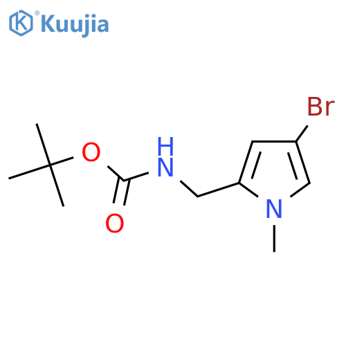 tert-butyl N-[(4-bromo-1-methyl-1H-pyrrol-2-yl)methyl]carbamate structure