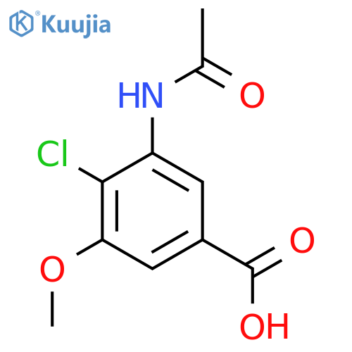 4-Chloro-3-acetamido-5-methoxybenzoic acid structure