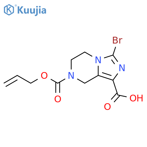 3-bromo-7-(prop-2-en-1-yloxy)carbonyl-5H,6H,7H,8H-imidazo1,5-apyrazine-1-carboxylic acid structure