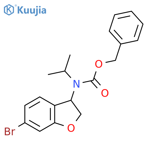 benzyl N-(6-bromo-2,3-dihydro-1-benzofuran-3-yl)-N-(propan-2-yl)carbamate structure