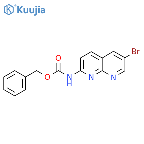 benzyl N-(6-bromo-1,8-naphthyridin-2-yl)carbamate structure
