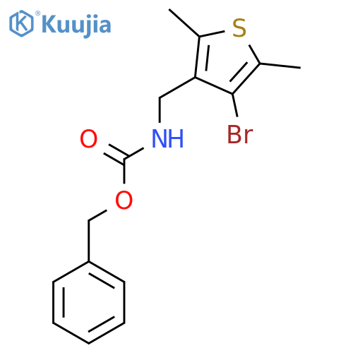 benzyl N-[(4-bromo-2,5-dimethylthiophen-3-yl)methyl]carbamate structure