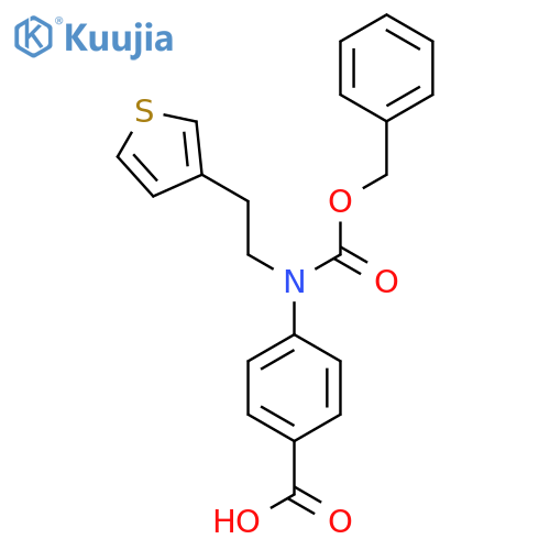 4-{[(Benzyloxy)carbonyl][2-(thiophen-3-yl)ethyl]amino}benzoic acid structure