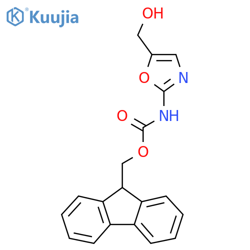 (9H-fluoren-9-yl)methyl N-5-(hydroxymethyl)-1,3-oxazol-2-ylcarbamate structure