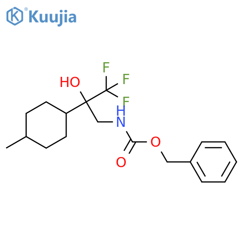benzyl N-3,3,3-trifluoro-2-hydroxy-2-(4-methylcyclohexyl)propylcarbamate structure
