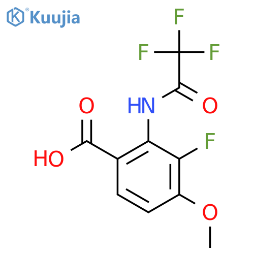 3-Fluoro-4-methoxy-2-(2,2,2-trifluoroacetamido)benzoic acid structure