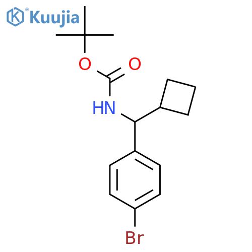 tert-butyl N-(4-bromophenyl)(cyclobutyl)methylcarbamate structure