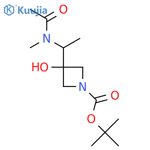 tert-butyl 3-hydroxy-3-1-(N-methylacetamido)ethylazetidine-1-carboxylate structure