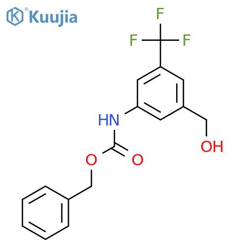 benzyl N-3-(hydroxymethyl)-5-(trifluoromethyl)phenylcarbamate structure