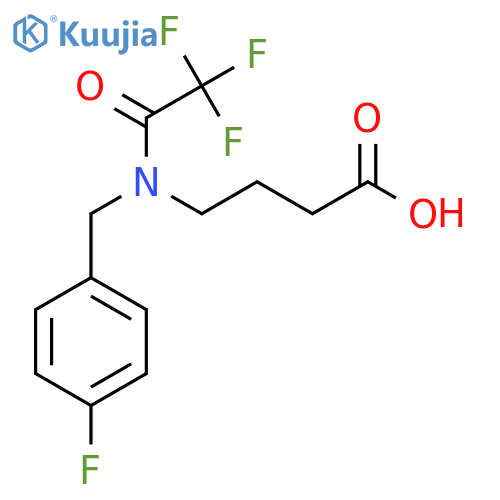 4-{2,2,2-trifluoro-N-(4-fluorophenyl)methylacetamido}butanoic acid structure