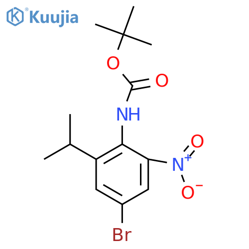 tert-butyl N-[4-bromo-2-nitro-6-(propan-2-yl)phenyl]carbamate structure