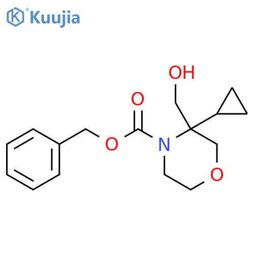 Benzyl 3-cyclopropyl-3-(hydroxymethyl)morpholine-4-carboxylate structure