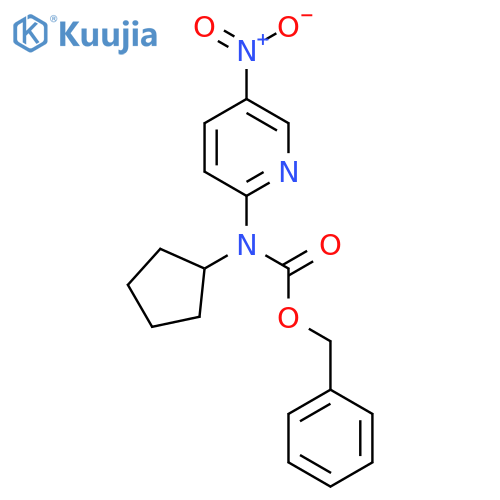 benzyl N-cyclopentyl-N-(5-nitropyridin-2-yl)carbamate structure