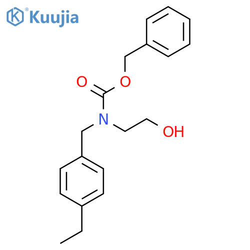 benzyl N-(4-ethylphenyl)methyl-N-(2-hydroxyethyl)carbamate structure