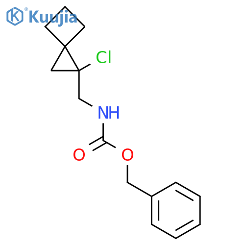 benzyl N-({1-chlorospiro[2.3]hexan-1-yl}methyl)carbamate structure