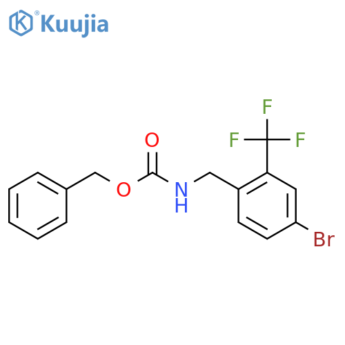 benzyl N-{[4-bromo-2-(trifluoromethyl)phenyl]methyl}carbamate structure