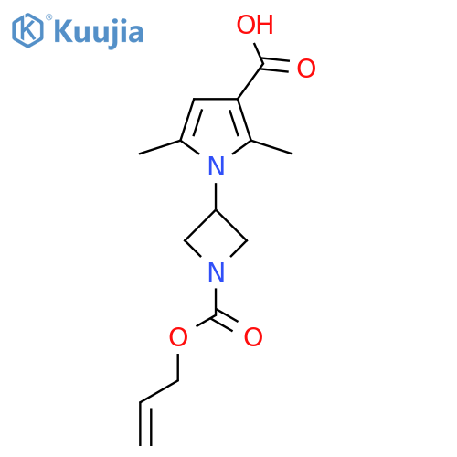 2,5-dimethyl-1-{1-[(prop-2-en-1-yloxy)carbonyl]azetidin-3-yl}-1H-pyrrole-3-carboxylic acid structure