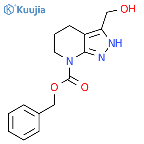 benzyl 3-(hydroxymethyl)-1H,4H,5H,6H,7H-pyrazolo3,4-bpyridine-7-carboxylate structure