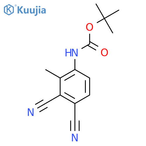 tert-butyl N-(3,4-dicyano-2-methylphenyl)carbamate structure