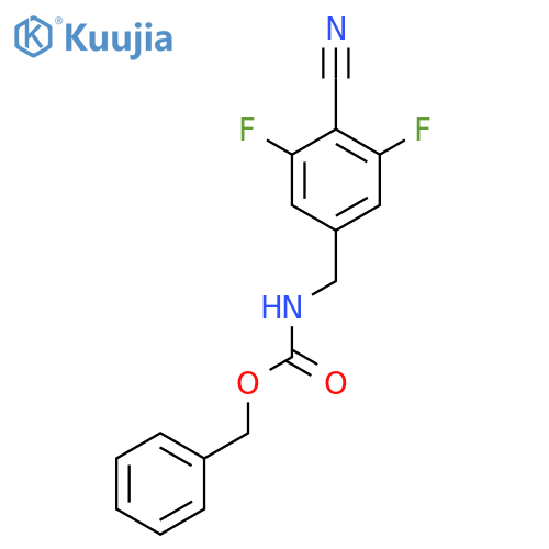 benzyl N-(4-cyano-3,5-difluorophenyl)methylcarbamate structure