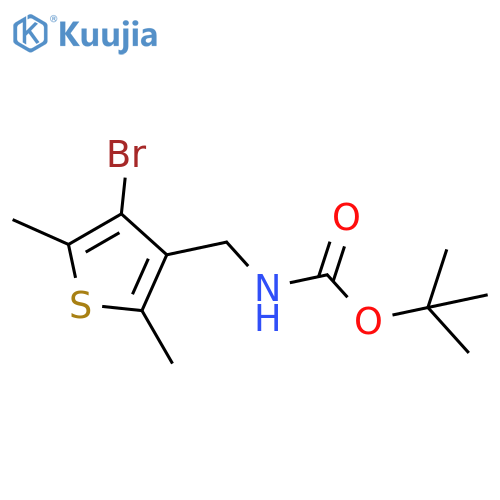 tert-butyl N-[(4-bromo-2,5-dimethylthiophen-3-yl)methyl]carbamate structure