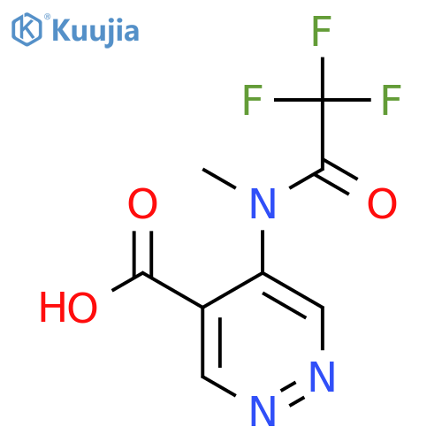 5-(2,2,2-trifluoro-N-methylacetamido)pyridazine-4-carboxylic acid structure