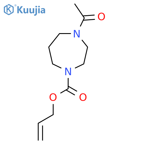 Prop-2-en-1-yl 4-acetyl-1,4-diazepane-1-carboxylate structure