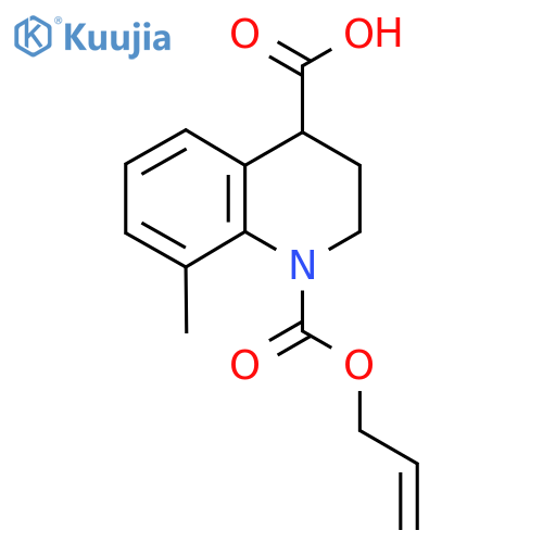 8-Methyl-1-[(prop-2-en-1-yloxy)carbonyl]-1,2,3,4-tetrahydroquinoline-4-carboxylic acid structure