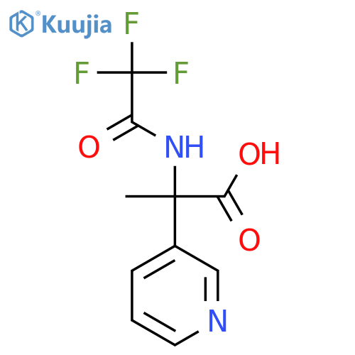 2-(Pyridin-3-yl)-2-(2,2,2-trifluoroacetamido)propanoic acid structure
