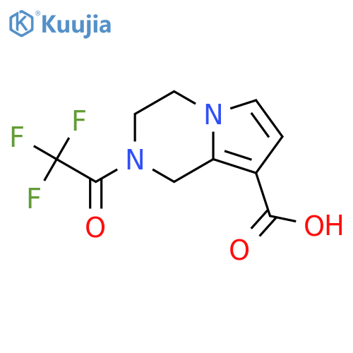 2-(2,2,2-trifluoroacetyl)-1H,2H,3H,4H-pyrrolo1,2-apyrazine-8-carboxylic acid structure
