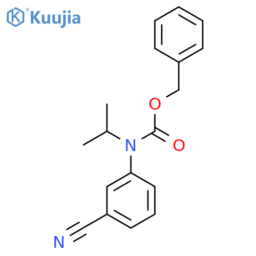 benzyl N-(3-cyanophenyl)-N-(propan-2-yl)carbamate structure