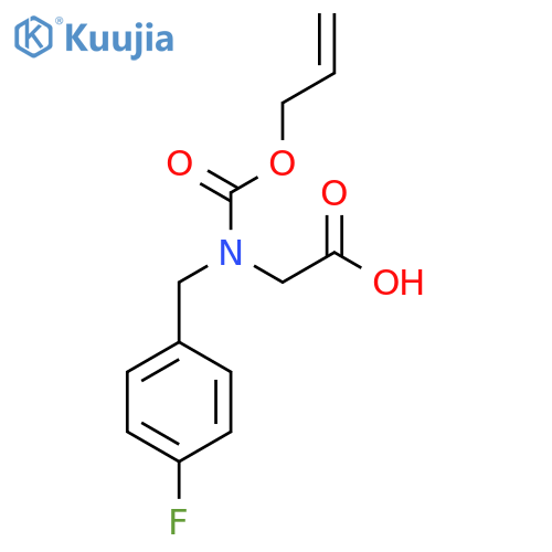 2-{(4-fluorophenyl)methyl(prop-2-en-1-yloxy)carbonylamino}acetic acid structure