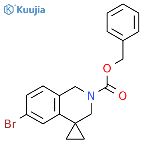 benzyl 6'-bromo-2',3'-dihydro-1'H-spirocyclopropane-1,4'-isoquinoline-2'-carboxylate structure