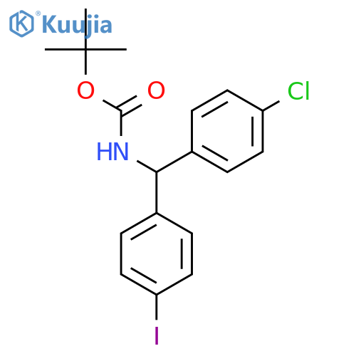tert-butyl N-(4-chlorophenyl)(4-iodophenyl)methylcarbamate structure