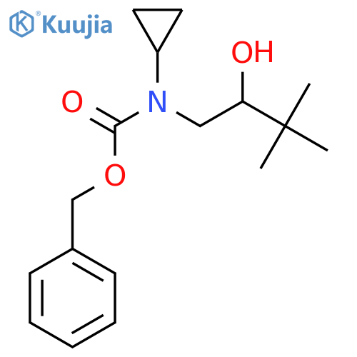 benzyl N-cyclopropyl-N-(2-hydroxy-3,3-dimethylbutyl)carbamate structure