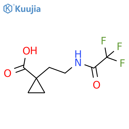 1-2-(2,2,2-trifluoroacetamido)ethylcyclopropane-1-carboxylic acid structure