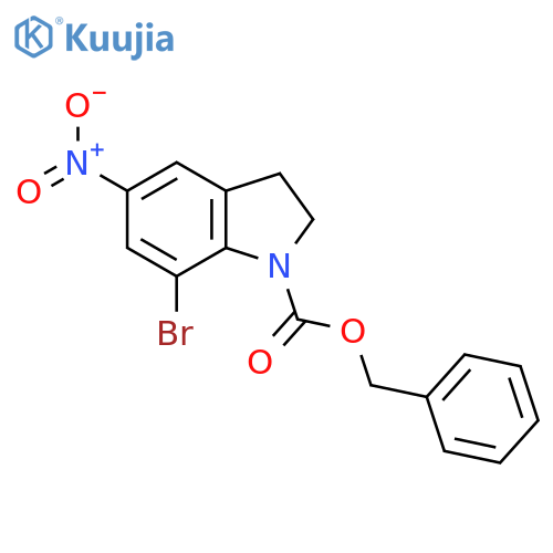 benzyl 7-bromo-5-nitro-2,3-dihydro-1H-indole-1-carboxylate structure