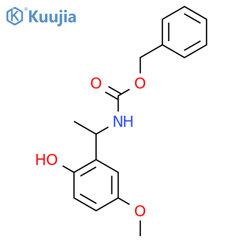benzyl N-1-(2-hydroxy-5-methoxyphenyl)ethylcarbamate structure