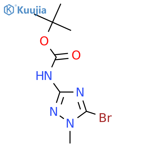 tert-butyl N-(5-bromo-1-methyl-1H-1,2,4-triazol-3-yl)carbamate structure