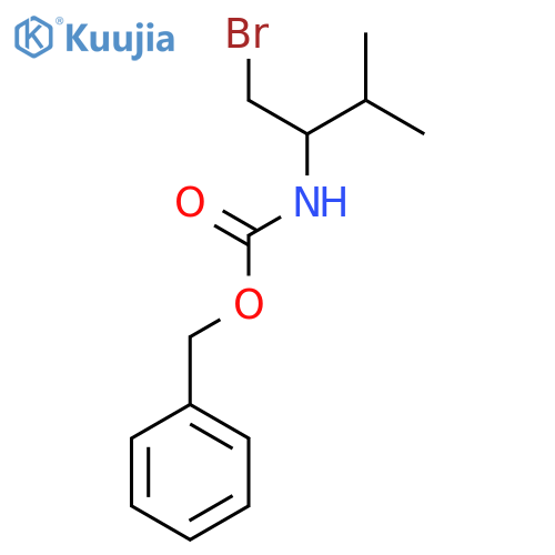 benzyl N-(1-bromo-3-methylbutan-2-yl)carbamate structure