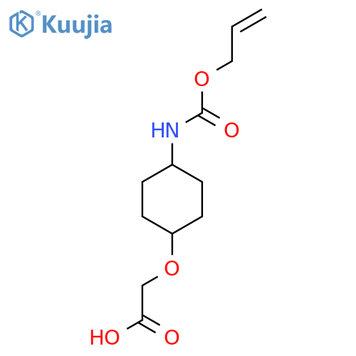 2-(4-{(prop-2-en-1-yloxy)carbonylamino}cyclohexyl)oxyacetic acid structure