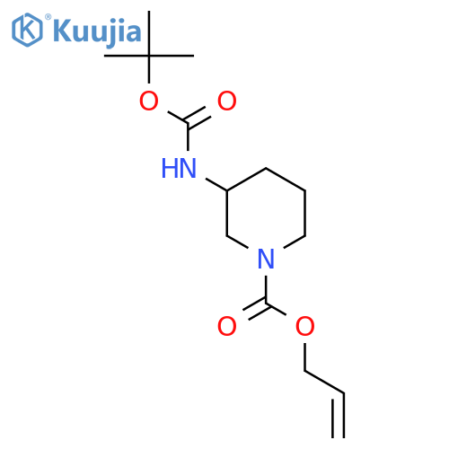 prop-2-en-1-yl 3-{(tert-butoxy)carbonylamino}piperidine-1-carboxylate structure