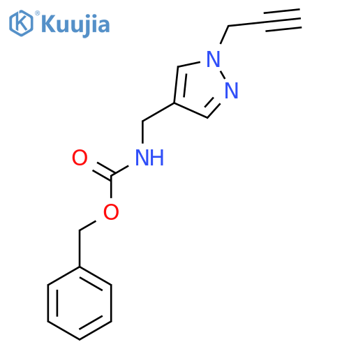 benzyl N-{[1-(prop-2-yn-1-yl)-1H-pyrazol-4-yl]methyl}carbamate structure