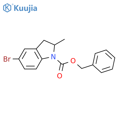 benzyl 5-bromo-2-methyl-2,3-dihydro-1H-indole-1-carboxylate structure