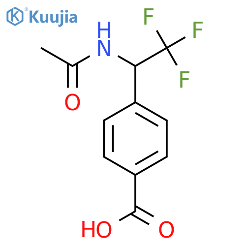 4-(1-Acetamido-2,2,2-trifluoroethyl)benzoic acid structure